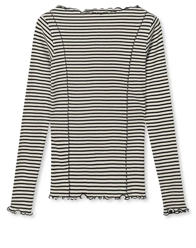 Mads Nørgaard - Stripe Siri Trøje - Vanilla Ice/Black